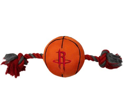 HOUSTON ROCKETS BASKETBALL ROPE DOG TOY