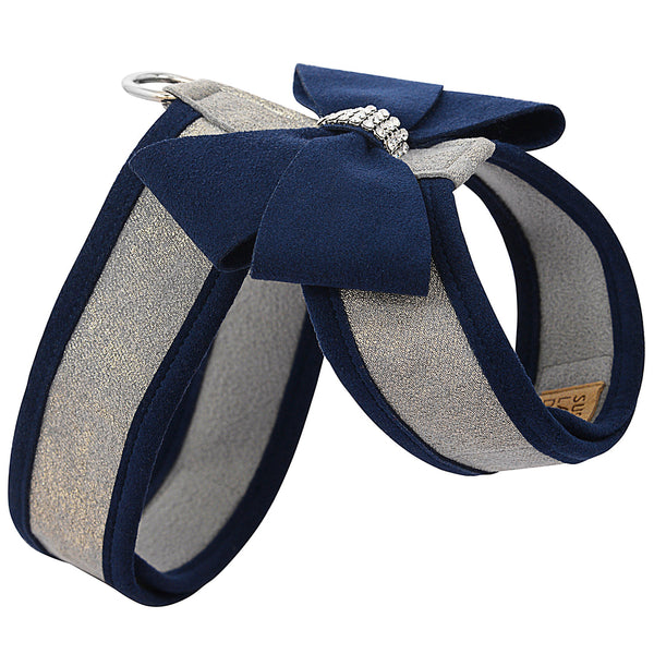 INDIGO NOUVEAU BOW TINKIE DOG HARNESS W/ INDIGO TRIM