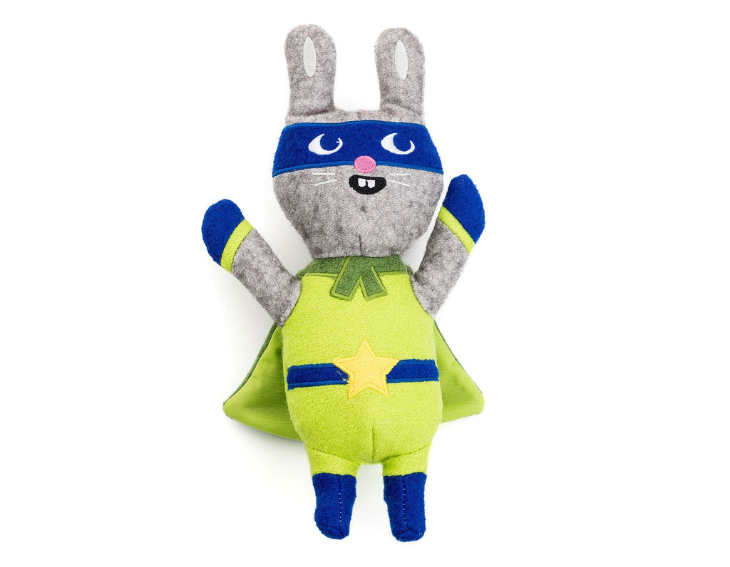 JUMPING JAX 11" RABBIT WOOL DOG TOY