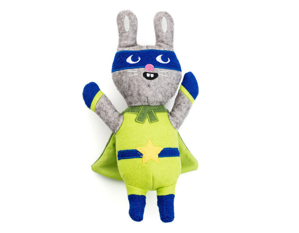 JUMPING JAX 11" RABBIT WOOL DOG TOY