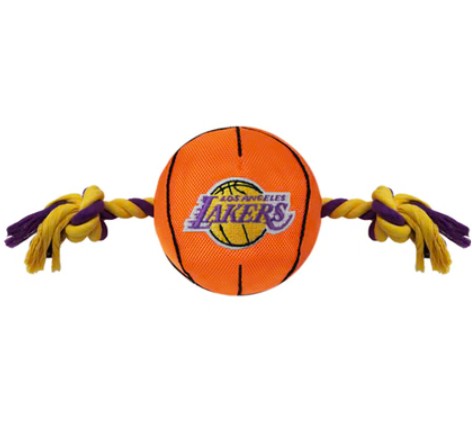 LOS ANGELES LAKERS BASKETBALL DOG TOY