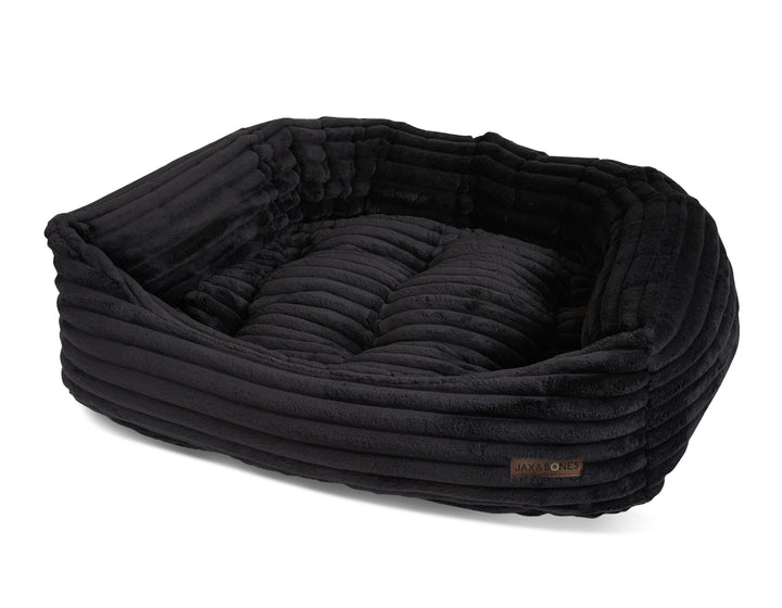 LUNA BLACK NAPPER DOG BED