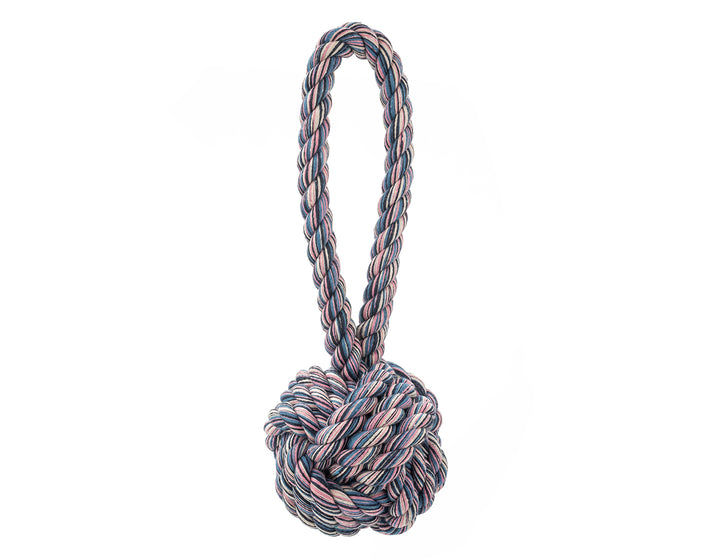 MARBLED MULTICOLOR 5" CELTIC KNOT TIE DOG TOY