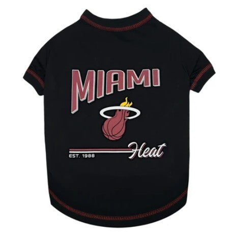 MIAMI HEAT BOLD CITY TEXT DOG TEE SHIRT