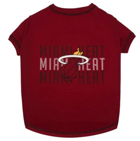 MIAMI HEAT STRIPE DOG TEE SHIRT