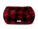 MINK RELAXER DOG BED, RED & WHITE