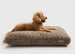 MOCHA CLOUD PILLOW DOG BED - PLUSH RECTANGULAR CUSHION