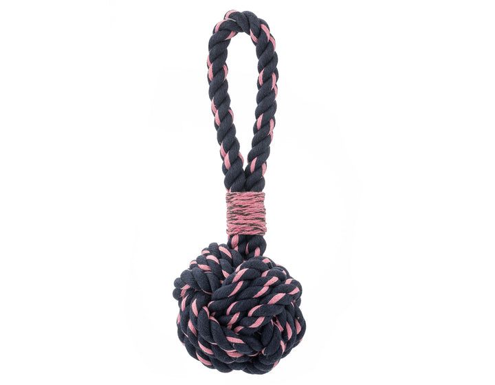 NAVY & PINK 3" CELTIC KNOT DOG TOY