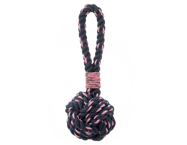 NAVY & PINK 3" CELTIC KNOT DOG TOY