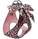 PINK CHEETAH COUTURE TAIL BOW STEP IN DOG HARNESS