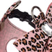 PINK CHEETAH COUTURE TAIL BOW STEP IN DOG HARNESS