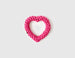 PINK HEART 7" ROPE DOG TOY