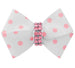 POLKA DOT W/ PINK GILTMORE DOG HAIR BOW