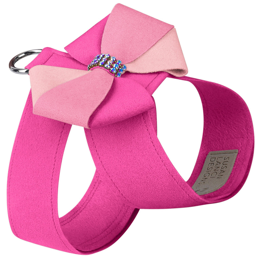 PINK VELVET TINKIE DOG HARNESS