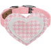 PINK IS LOVE 3 LAYER HEART 1/2" DOG COLLAR