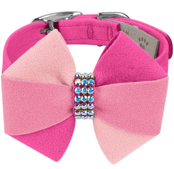 PINK VELVET DOG COLLAR