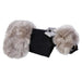 PLATINUM GLITZERATI NOUVEAU BOW SOFT SILVER FOX FUR DOG COAT