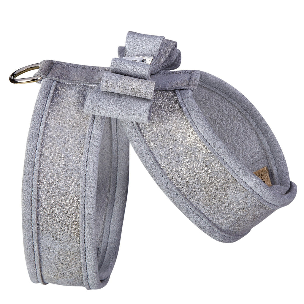 PLATINUM GLITZERATI TINKIE DOG HARNESS W/ PLATINUM TRIM