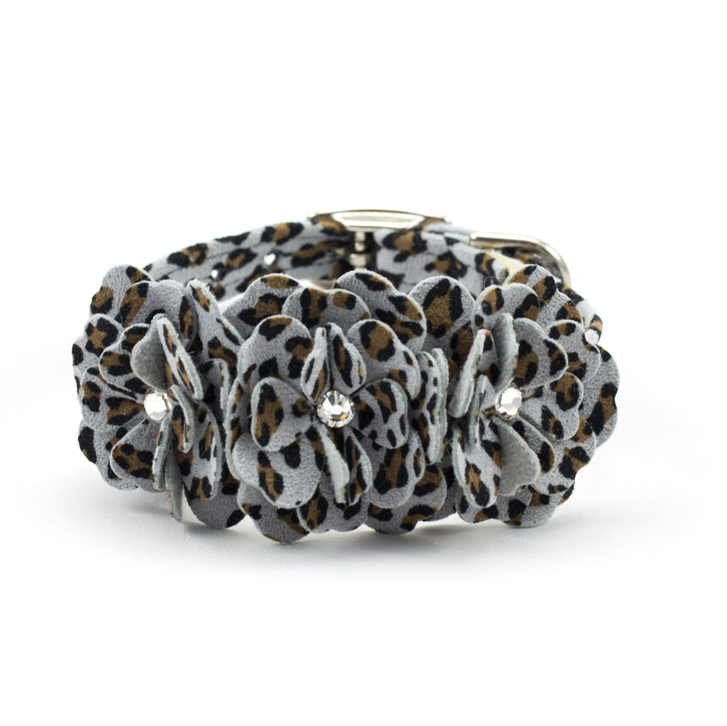 PLATINUM CHEETAH COUTURE TINKIE’S GARDEN FLOWER DOG COLLAR