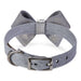 PLATINUM GLITZERATI NOUVEAU BOW DOG COLLAR