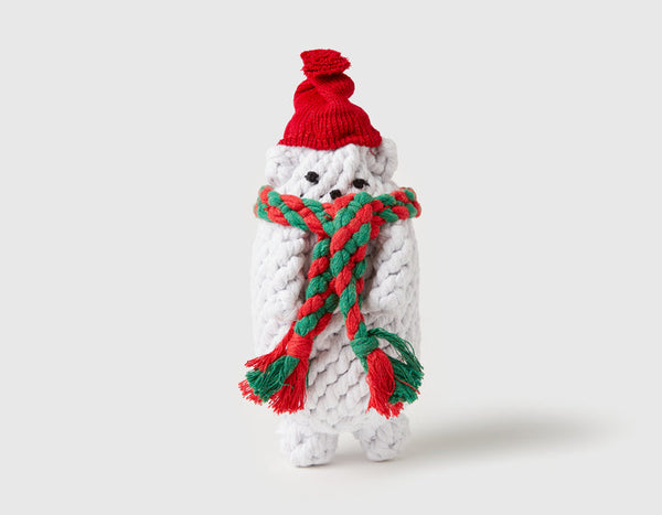 POLAR BEAR ROPE DOG TOY