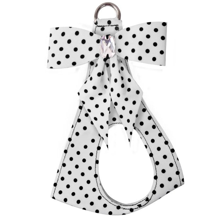 POLKA DOT TAIL BOW STEP IN DOG HARNESS