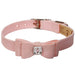 PUPPY PINK GLITZERATI BIG BOW DOG COLLAR