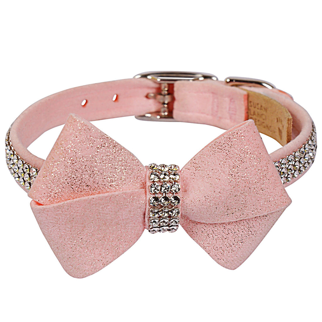 PUPPY PINK GLITZERATI 3-ROW GILTMORE DOG COLLAR