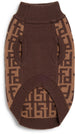 BROWN DESIGNER DOG SWEATER