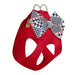 RED CLASSIC GLEN HOUNDSTOOTH NOUVEAU BOW STEP IN DOG HARNESS