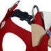 GLAM RED & SAHARA PINWHEEL BOW STEP IN DOG HARNESS