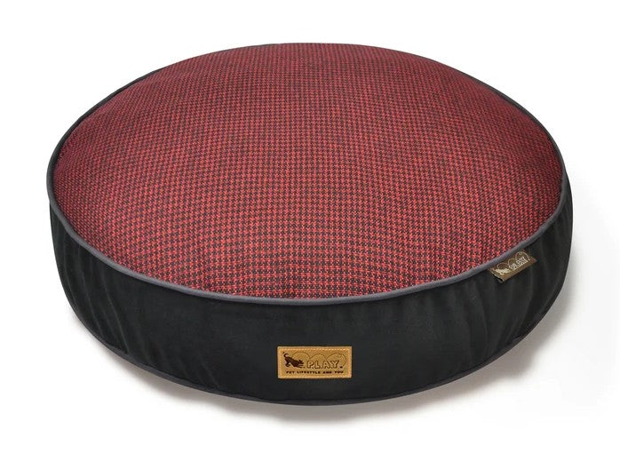 CAYENNE RED HOUNDSTOOTH DOG BED