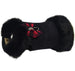 RED GINGHAM NOUVEAU BOW BLACK FOX FUR DOG COAT