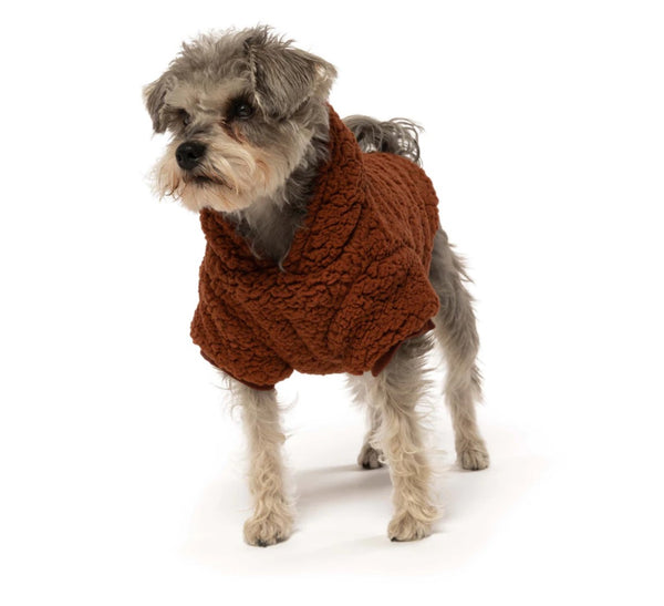 RUST SHERPA DOG HOODIE