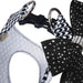 SILVER STARDUST BLACK NOUVEAU BOW STEP-IN DOG HARNESS