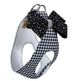 SILVER STARDUST BLACK NOUVEAU BOW STEP-IN DOG HARNESS