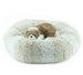 SOFT SNOW LEOPARD DOG BED
