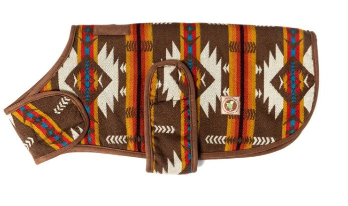 BROWN SOUTHWEST DOG BLANKET COAT
