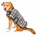 STEEL TARTAN PLAID DOG BLANKET COAT
