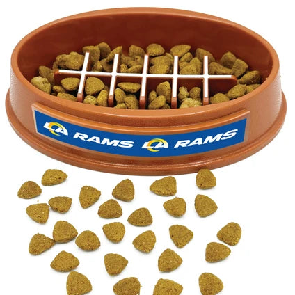 LOS ANGELES RAMS FOOTBALL SLOW FEEDER DOG BOWL