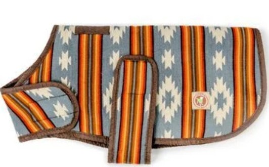 DENIM SUNSET BLANKET DOG COAT
