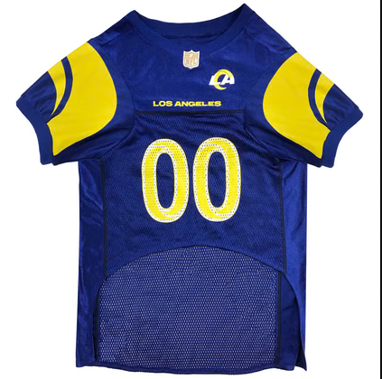 LOS ANGELES RAMS PET STRIPED NFL DOG JERSEY