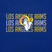 LOS ANGELES RAMS STRIPE TEXT DOG TEE SHIRT