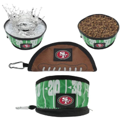 SAN FRANCISCO 49ers COLLAPSIBLE PET BOWL