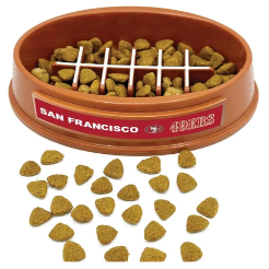 SAN FRANCISCO 49ers FOOTBALL SLOW FEEDER DOG BOWL