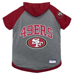 SAN FRANCISCO 49ERS HOODIE TEE DOG SHIRT