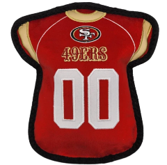 SAN FRANCISCO 49ERS JERSEY TOUGH DOG TOY