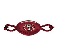 SAN FRANCISCO 49ERS NYLON FOOTBALL DOG TOY