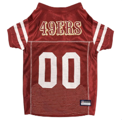 SAN FRANCISCO 49ERS PET STRIPED  DOG JERSEY