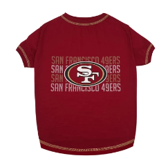 SAN FRANCISCO 49ers STRIPE TEXT DOG TEE SHIRT